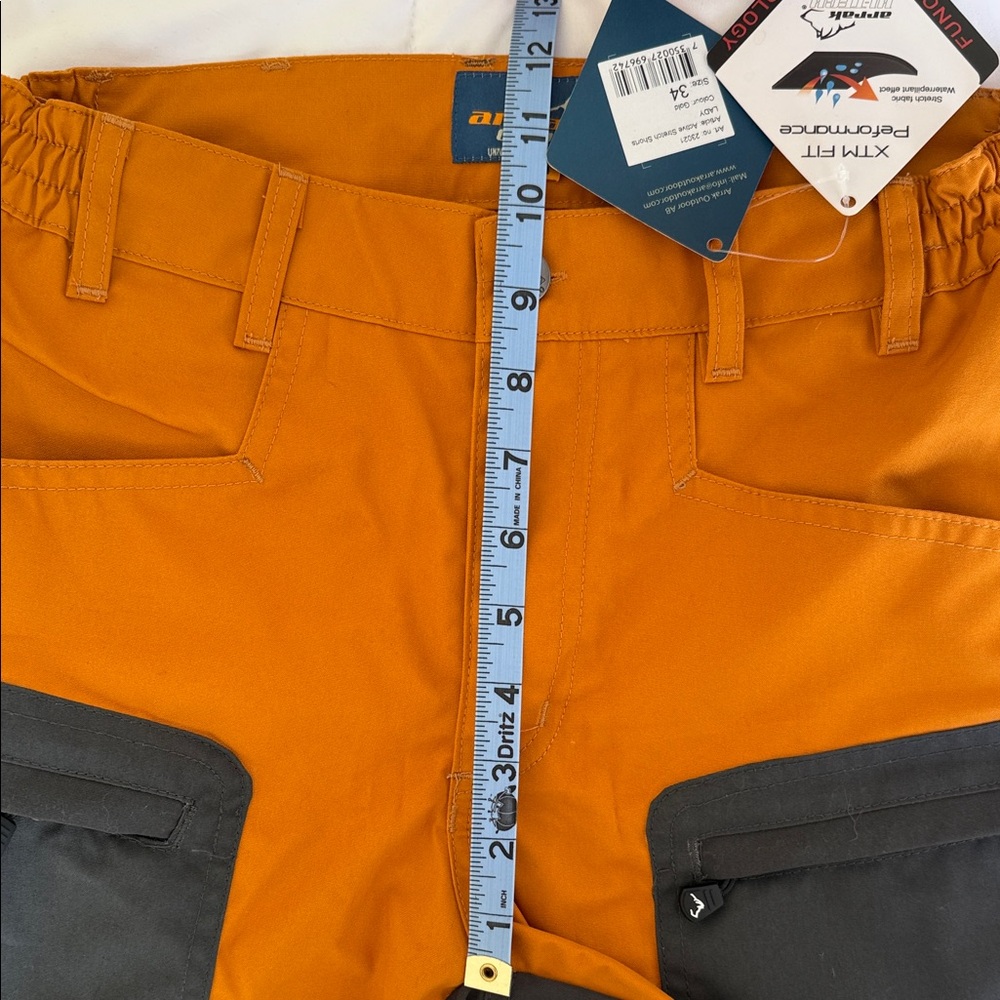 NWT Women's Orange and Gray Cargo Shorts Size 34 Euro Size 2 US - Picture 8 of 9